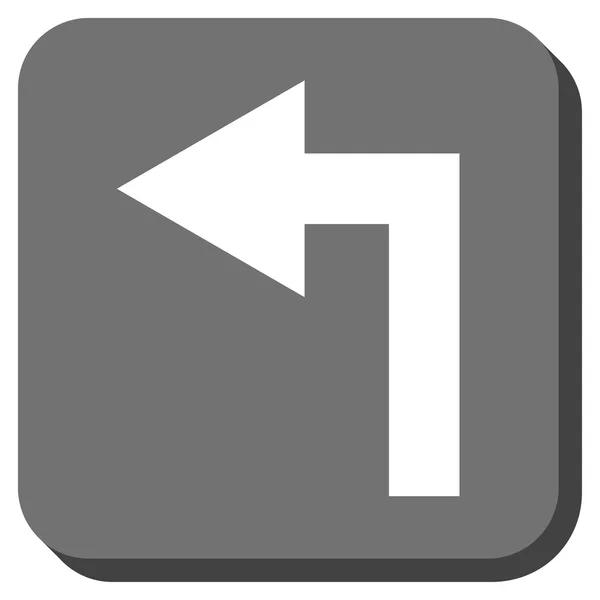 Turn Left afgerond vierkant Vector Icon — Stockvector