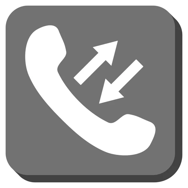 Telefone falando arredondado vetor quadrado ícone —  Vetores de Stock