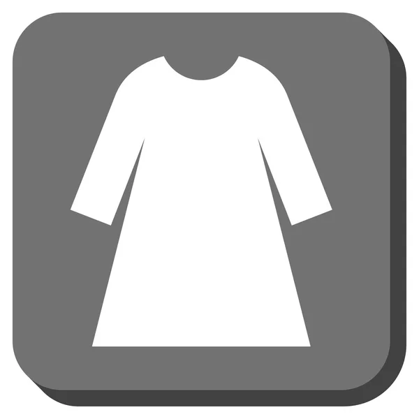 Mujer vestido redondeado cuadrado Vector icono — Vector de stock