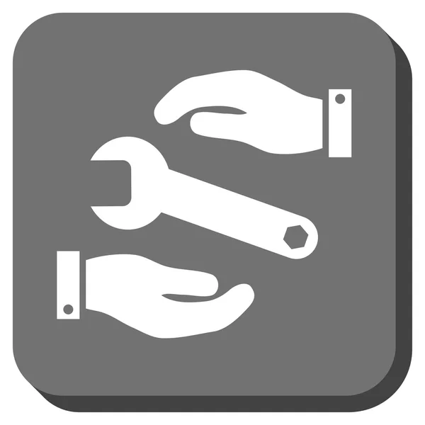 Servicio redondeado cuadrado Vector icono — Vector de stock