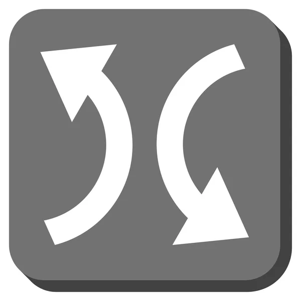 Flechas de cambio redondeadas cuadrado Vector icono — Archivo Imágenes Vectoriales