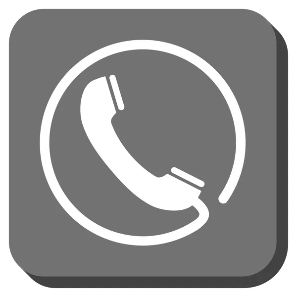 Telefon zaokrąglony kwadrat wektor ikona — Wektor stockowy
