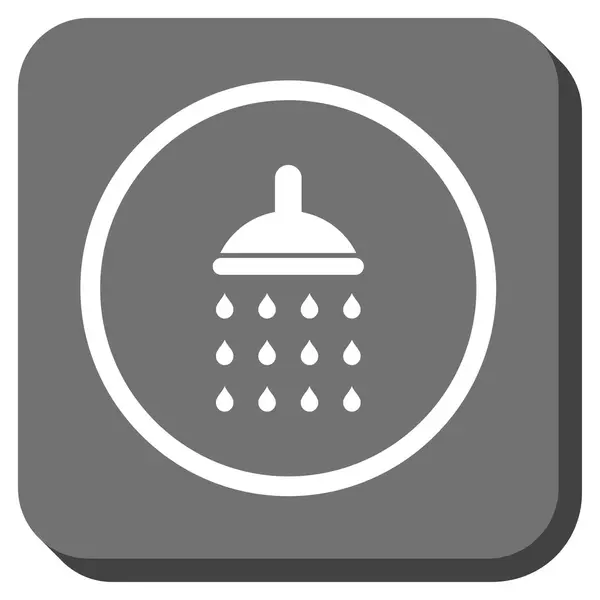 Shower Rounded Square Vector Icon — Stock Vector