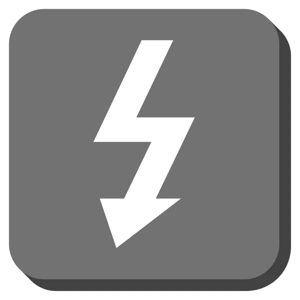 Hoogspanning afgerond vierkant Vector Icon — Stockvector