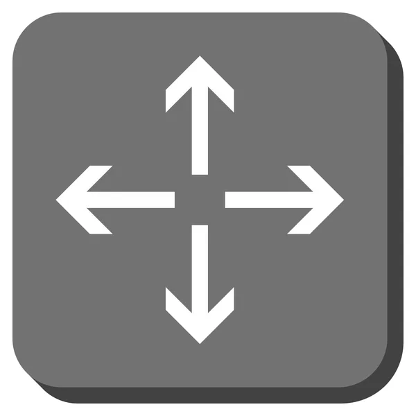 Expanda las flechas redondeadas cuadrado Vector icono — Vector de stock