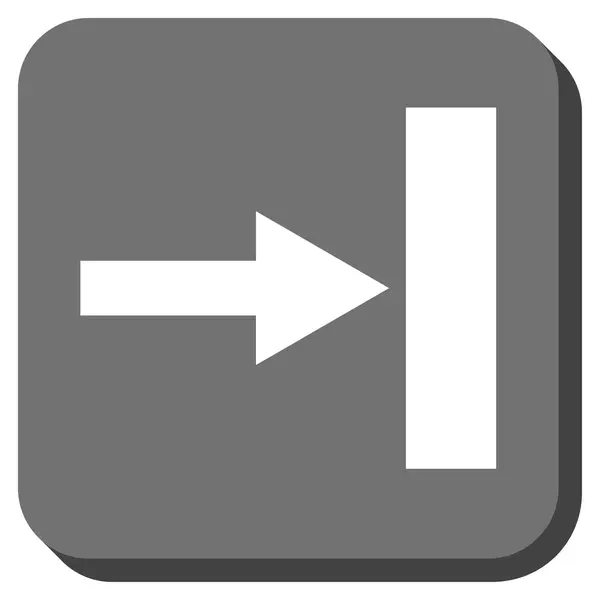 Mover a la derecha redondeado cuadrado Vector icono — Vector de stock