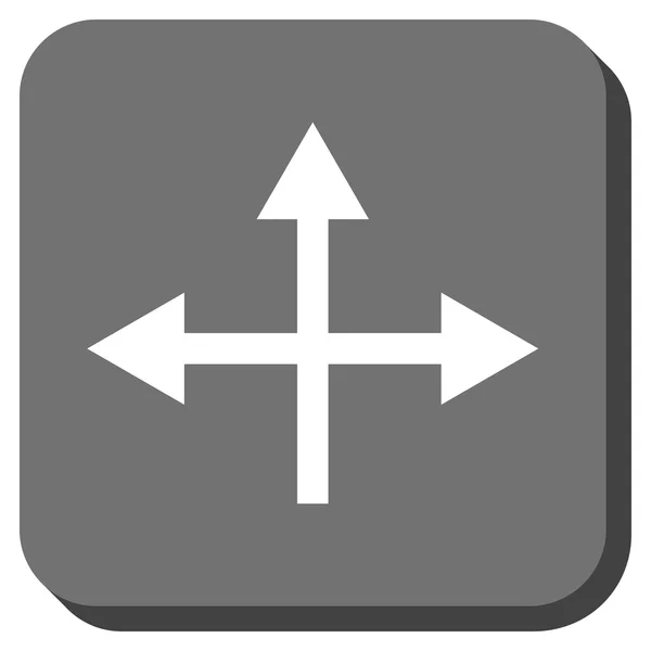 Instruções de intersecção Rounded Square Vector Icon —  Vetores de Stock