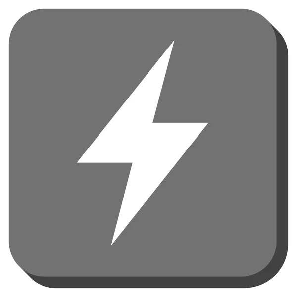 Huelga eléctrica redondeada cuadrado Vector icono — Archivo Imágenes Vectoriales
