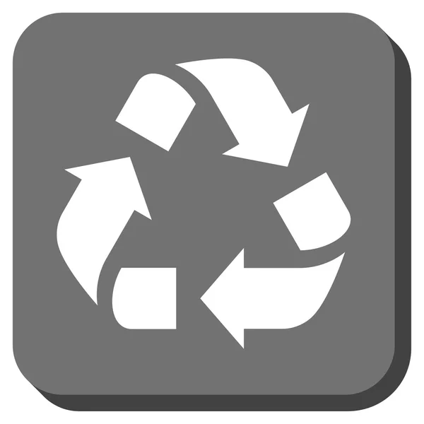 Recycle Rounded Square Vector Icon — Stock Vector