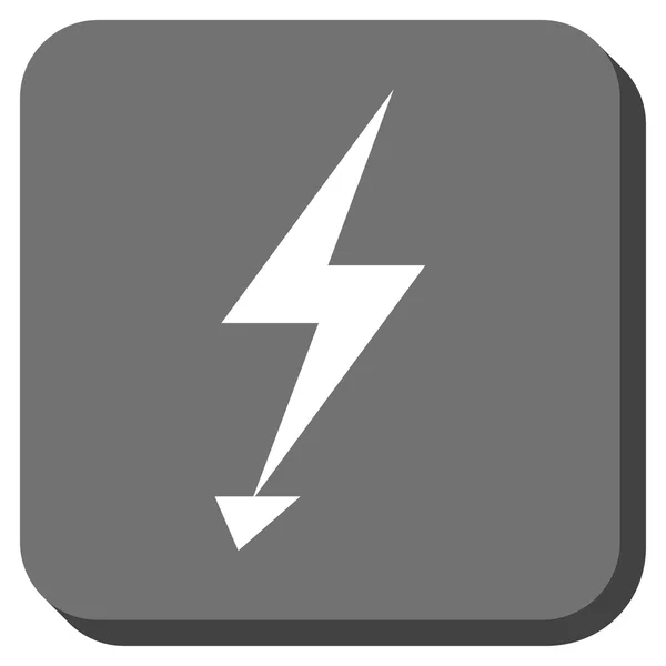 Huelga eléctrica redondeada cuadrado Vector icono — Vector de stock