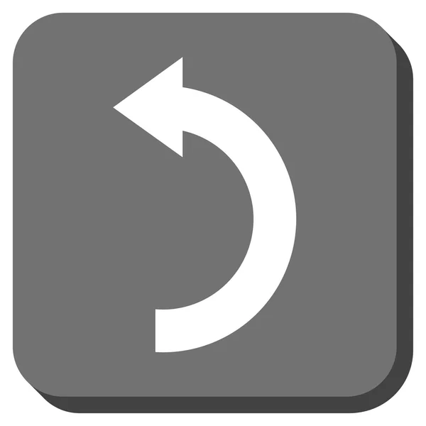 Otočit doleva zaoblený čtverec vektorové ikony — Stockový vektor