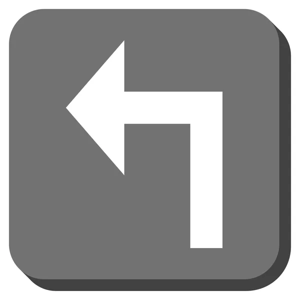 Turn Left afgerond vierkant Vector Icon — Stockvector