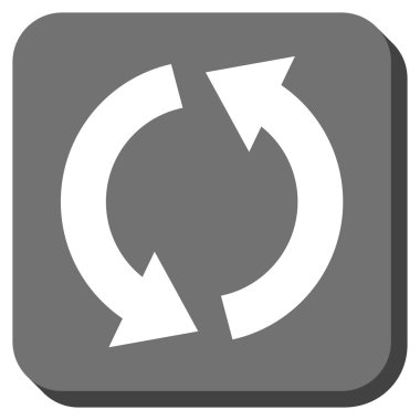 Geri dönüşüm yuvarlatılmış kare vektör simgesi