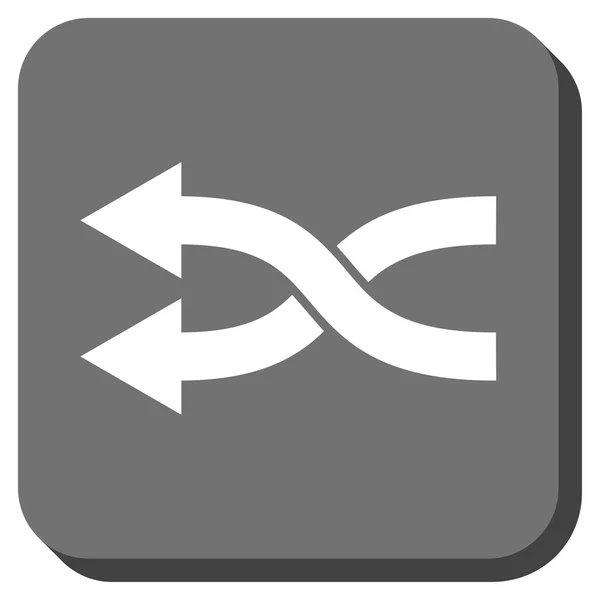 Flechas de barajar izquierda redondeado cuadrado Vector icono — Vector de stock