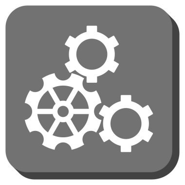 Gears'ı yuvarlak kare vektör simgesi