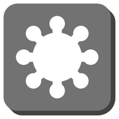 Dişli yuvarlak kare vektör simgesi