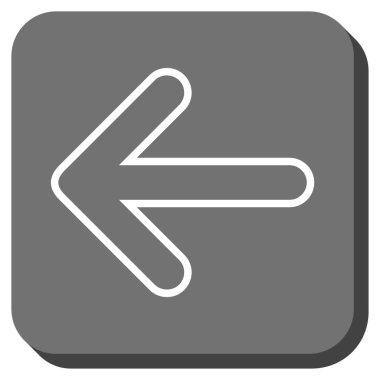 Yuvarlak ok sol yuvarlak kare vektör simgesi