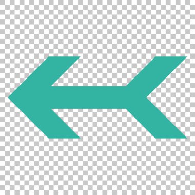 Ok sol vektör simgesi