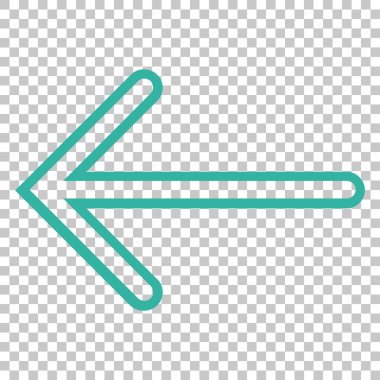 Ok sol vektör simgesi