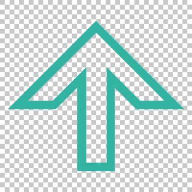 Yukarı Oklu Vektör Simgesi