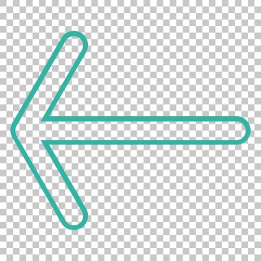 Ok sol vektör simgesi