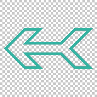 Ok sol vektör simgesi