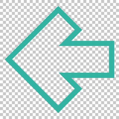 Ok sol vektör simgesi