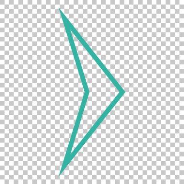 Ok ucu doğru vektör simgesi