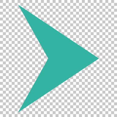 Ok ucu doğru vektör simgesi