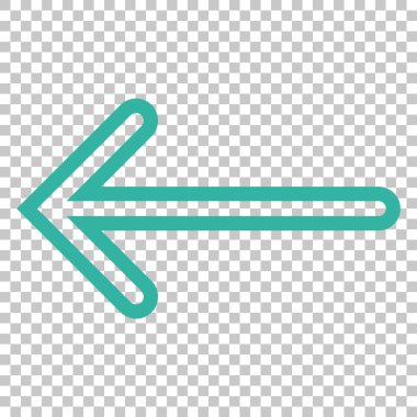 Ok sol vektör simgesi