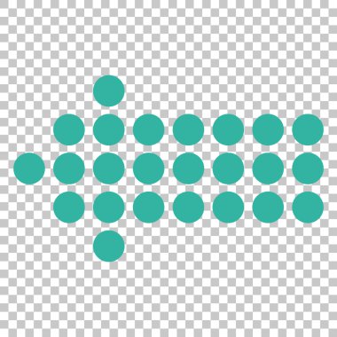 Noktalı ok sol vektör simgesi