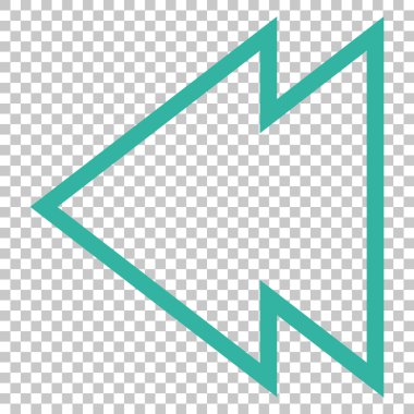 Yön sol vektör simgesi