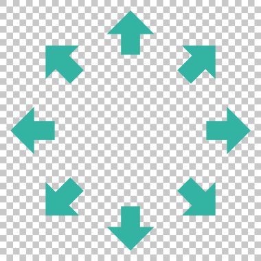 Radyal okları vektör simgesi