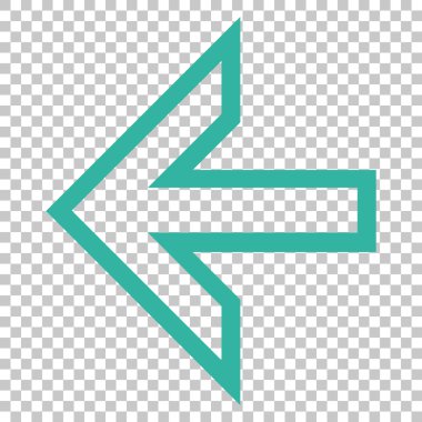 Ok sol vektör simgesi