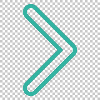 Ok ucu doğru vektör simgesi