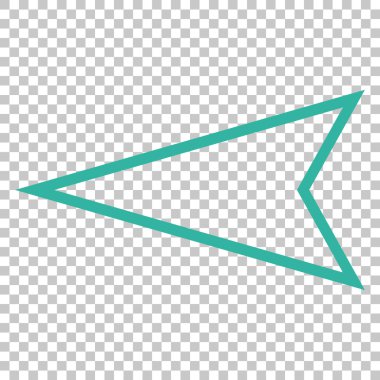 İşaretçi sol vektör simgesi