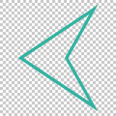 Ok ucu sol vektör simgesi