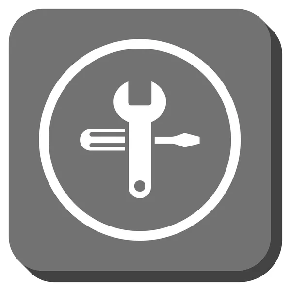 Tuning redondeado cuadrado Vector icono — Vector de stock