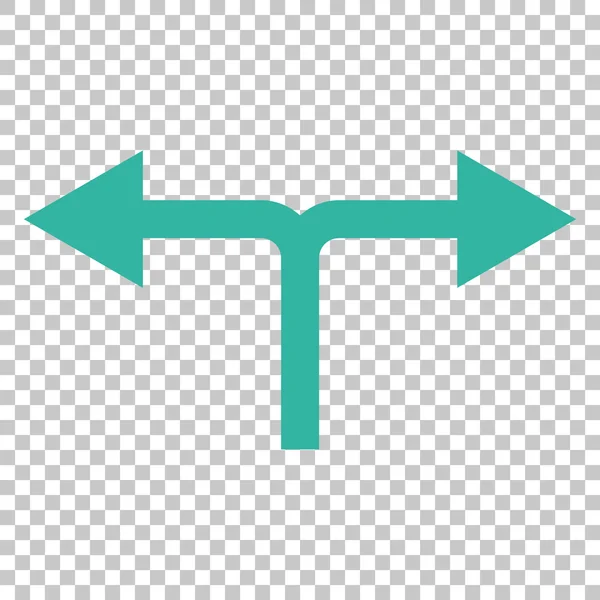 Bifurcatie pijlen links rechts Vector Icon — Stockvector