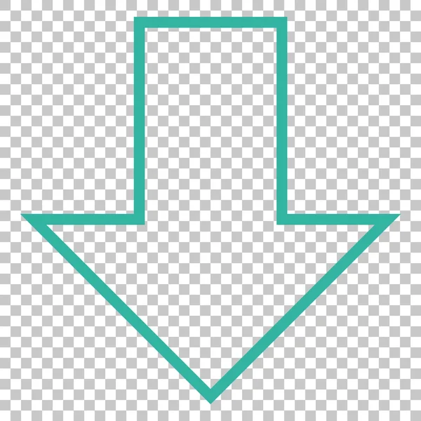 Šipka dolů vektorová ikona — Stockový vektor