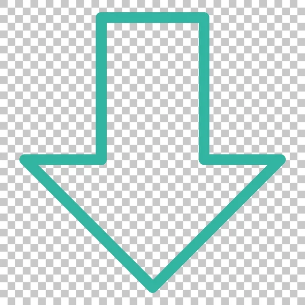 Flecha abajo icono vector — Archivo Imágenes Vectoriales
