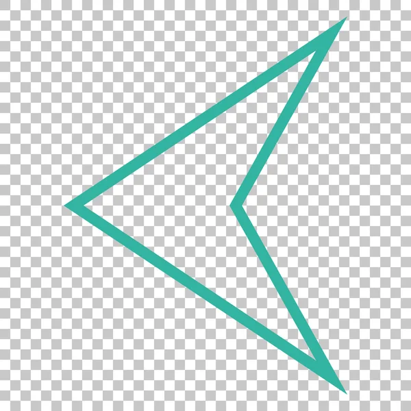 Ok ucu sol vektör simgesi