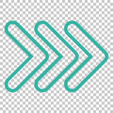 Üçlü işaretçi doğru vektör simgesi