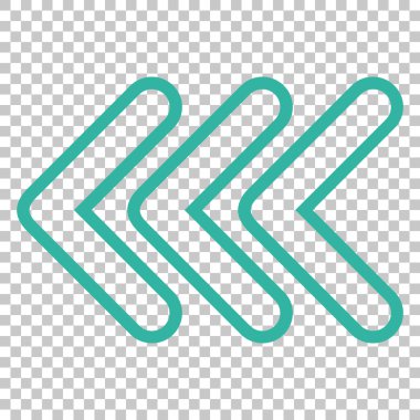 Üçlü işaretçi sol vektör simgesi