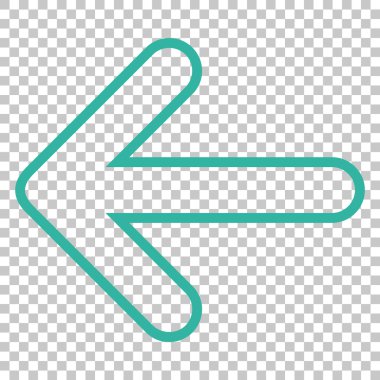 Vektör simge sol yönlü ok