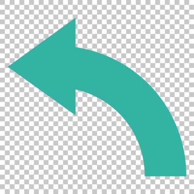 Döndürme sol vektör simgesi