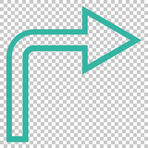 Tournez à droite Icône vectorielle — Image vectorielle