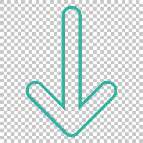 Flèche arrondie vers le bas Icône vectorielle — Image vectorielle