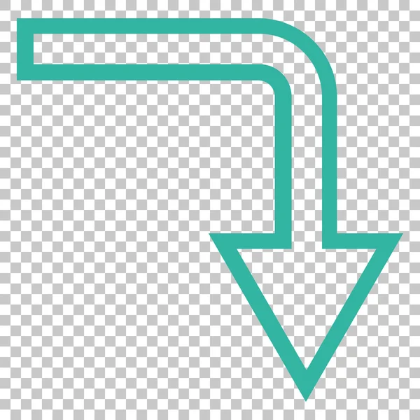 Vrid ner vektor symbol — Stock vektor