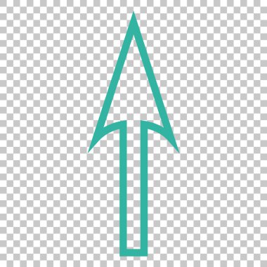 Vektör simge yukarı ok keskin